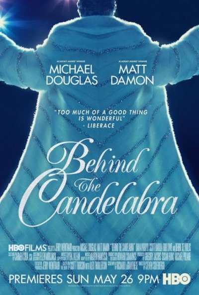 Behind the candelabra